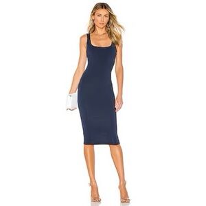 New Superdown Carolina Square Neck Dress in Navy Blue, Size XS